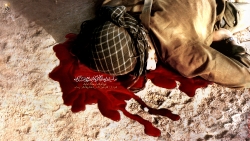 عکس شهید در خون